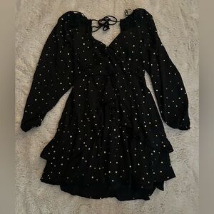 Francesca’s black dress